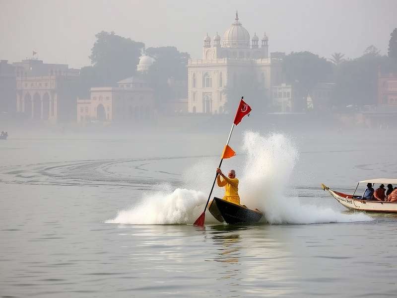 Vex Varanasi Ganga Flow Game Cover - Ganges River Boat Racing in Varanasi
